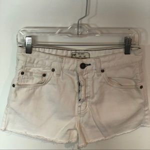 FREE PEOPLE WHITE DENIM SHORTS